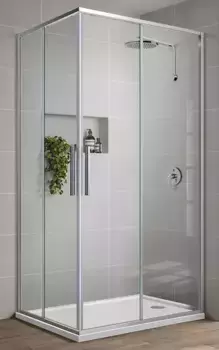 Душевой угол-ограждение «Vincea» Slim-U VSS-2SU8010CL 100/80 прозрачный/хром прямоугольный без поддона универсальный