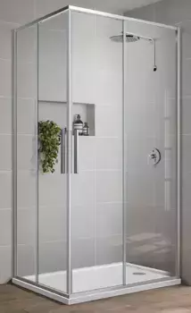 Душевой угол-ограждение «Vincea» Slim-U VSS-2SU900CL 90/90 прозрачный/хром квадратный без поддона универсальный