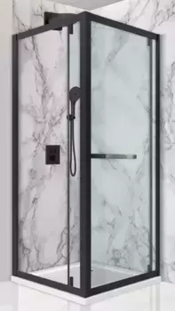 Душевой угол-ограждение «Vincea» Stile VSS-2ST9090CLB-R 90/90 прозрачный/чёрный квадратный без поддона правый