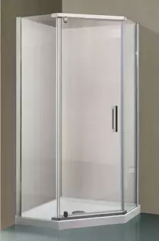 Душевой угол-ограждение «Vincea» Stresa VSP-1S100CL 100/100 прозрачный многоугольный без поддона универсальный
