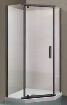 Душевой угол-ограждение «Vincea» Stresa VSP-1S100CLGM 100/100 прозрачный/вороненая сталь многоугольный без поддона универсальный