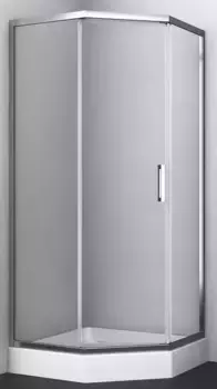Душевой угол-ограждение «WasserKRAFT» Naab 86S38 100/100 прозрачный/хром без поддона универсальный