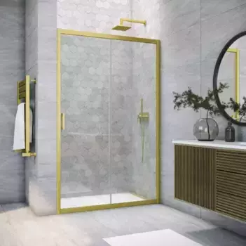 Дверь в душевой проем ZP NOVO h2000 120 03 01 профиль золото матовое стекло прозрачное ZP NOVO h2000 120 03 01 · Vegas Glass, ZP NOVO h2000 120 03 01