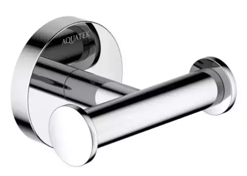 Двойной крючок «Акватек» Оберон AQ4202CR на стену хром