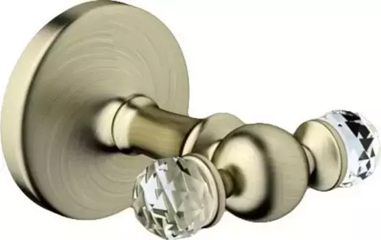 Двойной крючок «Art&Max» Antic Crystal AM-E-2686SJ-Br на стену бронза