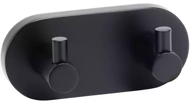 Двойной крючок «Bemeta» Dark 104405200 на стену чёрный матовый