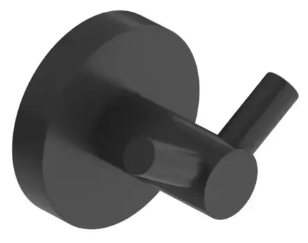 Двойной крючок «Cezares» RELAX-HKD-NOP на стену чёрный матовый