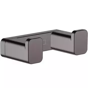 Двойной крючок «Hansgrohe» AddStoris 41755340 на стену шлифованный чёрный хром