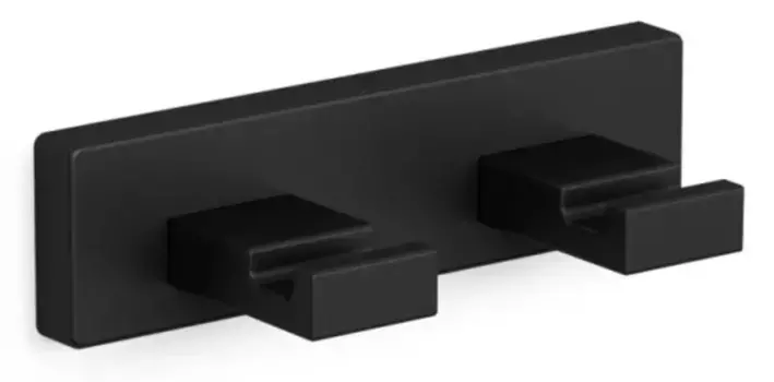 Двойной крючок «Langberger» Alster 10932A-BP на стену чёрный матовый