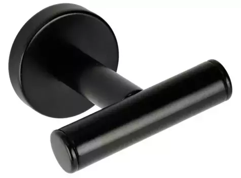 Двойной крючок «Migliore» Fortis 31762 на стену чёрный матовый