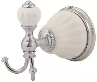 Двойной крючок «Migliore» Olivia 17492 на стену хром/белый