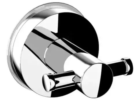 Двойной крючок «Ridder» 12110200 на стену хром