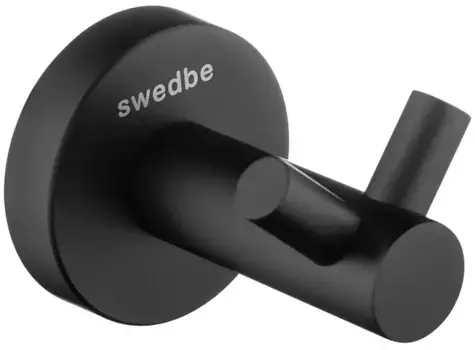 Двойной крючок «Swedbe» Attribut 9815B на стену чёрный матовый