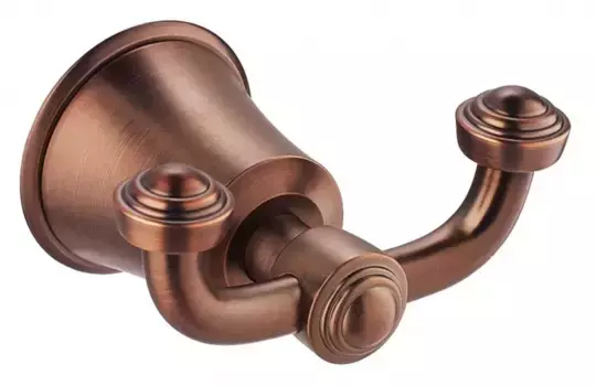 Двойной крючок «Swedbe» Terracotta Art 2543 на стену тёмная бронза