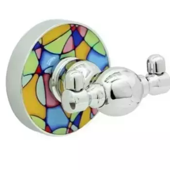 Двойной крючок «WasserKRAFT» Diemel K-2223D на стену хром/многоцветный