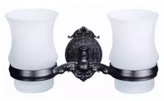 Двойной стакан для зубных щёток «Hayta» Antic Brass 13905G/VBR на стену тёмная бронза