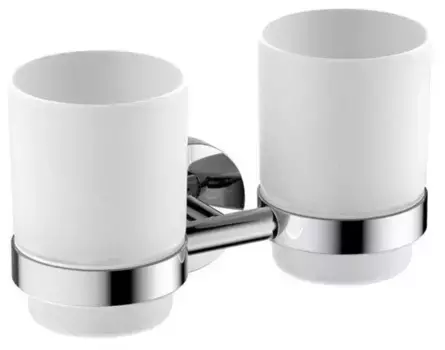 Двойной стакан для зубных щёток «Timo» Saona 13034/00 на стену хром