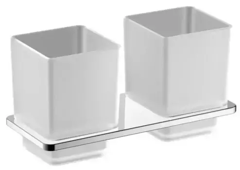 Двойной стакан для зубных щёток «Timo» Torne 43034/00 на стену хром