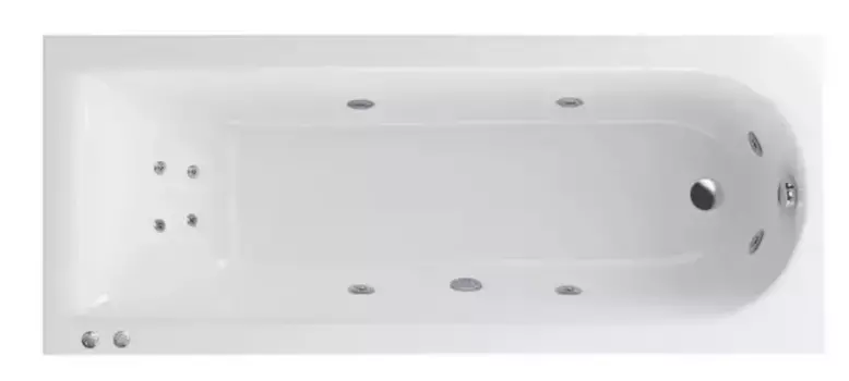 Гидромассажная ванна акриловая «Actima» Aurum 170/70 Hydro+ с каркасом с сифоном белая/хром