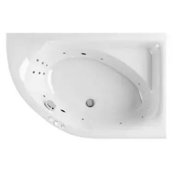Гидромассажная ванна акриловая «Excellent» Aquarella 170/110 Smart с каркасом с сифоном белая/хром правая