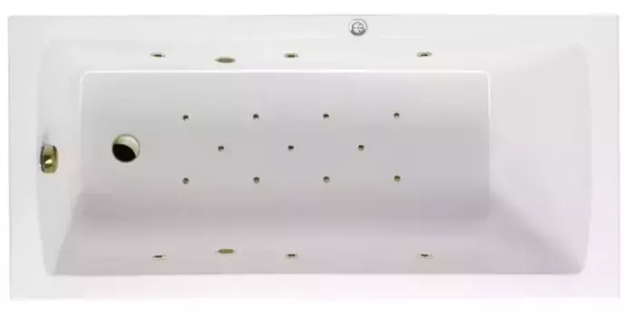 Гидромассажная ванна акриловая «Excellent» Aquaria 140/70 Relax с каркасом с сифоном белая/бронза