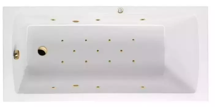 Гидромассажная ванна акриловая «Excellent» Aquaria 150/70 Relax с каркасом с сифоном белая/золото