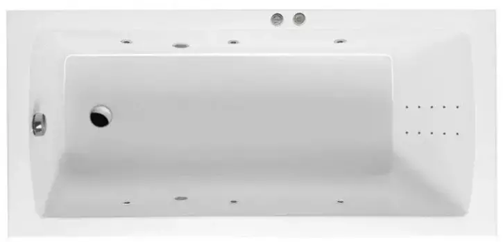 Гидромассажная ванна акриловая «Excellent» Aquaria 160/70 Line Nano с каркасом с сифоном белая/хром