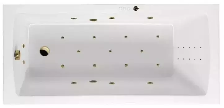 Гидромассажная ванна акриловая «Excellent» Aquaria 160/70 Ultra Nano с каркасом с сифоном белая/золото