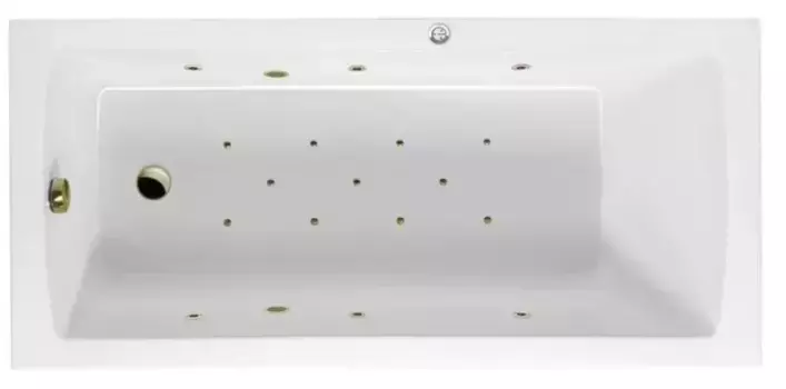 Гидромассажная ванна акриловая «Excellent» Aquaria 170/75 Relax с каркасом с сифоном белая/бронза