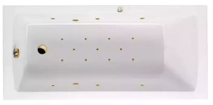 Гидромассажная ванна акриловая «Excellent» Aquaria 170/75 Relax с каркасом с сифоном белая/золото