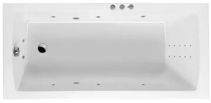 Гидромассажная ванна акриловая «Excellent» Aquaria 170/75 Smart Nano с каркасом с сифоном белая/хром