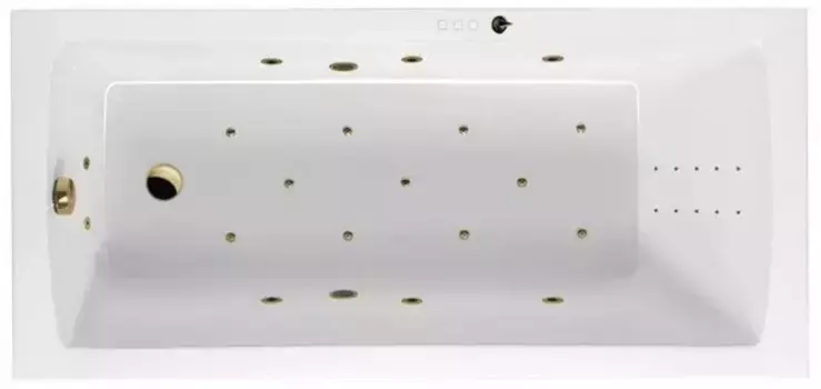 Гидромассажная ванна акриловая «Excellent» Aquaria 170/75 Ultra Nano с каркасом с сифоном белая/золото