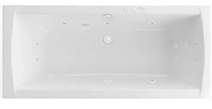 Гидромассажная ванна акриловая «Excellent» Aquaria Lux 180/80 Smart с каркасом с сифоном белая