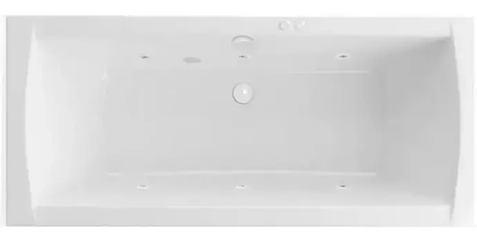 Гидромассажная ванна акриловая «Excellent» Aquaria Lux 180/80 Soft с каркасом с сифоном белая