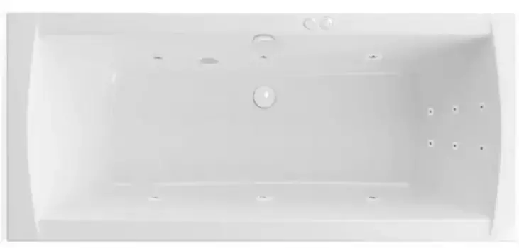 Гидромассажная ванна акриловая «Excellent» Aquaria Lux 180/80 Line с каркасом с сифоном белая