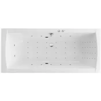 Гидромассажная ванна акриловая «Excellent» Aquaria Lux 180/80 Nano с каркасом с сифоном белая/хром