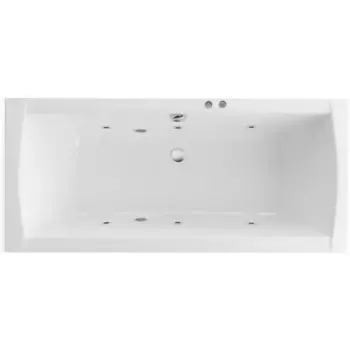 Гидромассажная ванна акриловая «Excellent» Aquaria Lux 180/80 Soft с каркасом с сифоном белая/хром