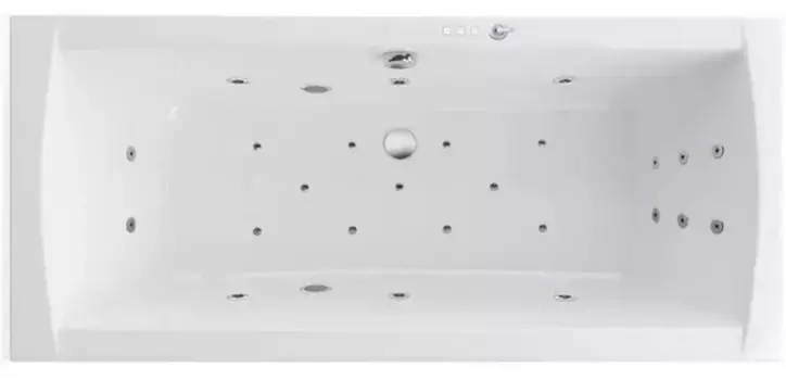 Гидромассажная ванна акриловая «Excellent» Aquaria Lux Slim 180/80 Ultra с каркасом с сифоном белая/хром