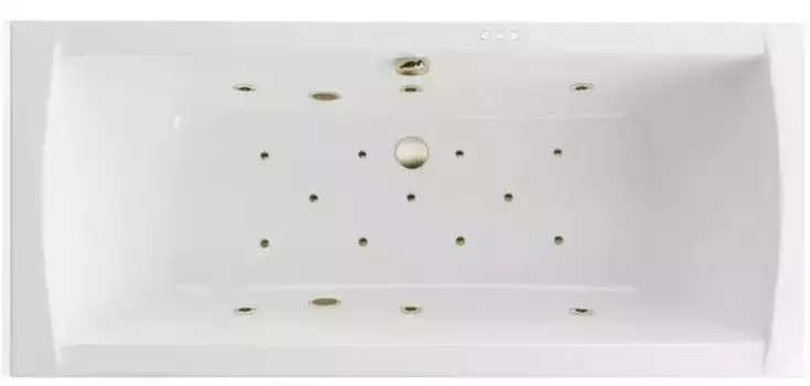 Гидромассажная ванна акриловая «Excellent» Aquaria Lux Slim 180/80 Relax с каркасом с сифоном белая/бронза
