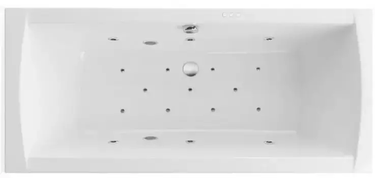 Гидромассажная ванна акриловая «Excellent» Aquaria Lux Slim 180/80 Relax с каркасом с сифоном белая/хром