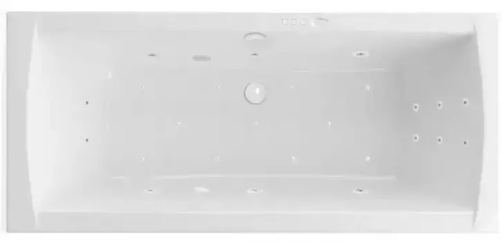 Гидромассажная ванна акриловая «Excellent» Aquaria Lux Slim 180/80 Ultra с каркасом с сифоном белая