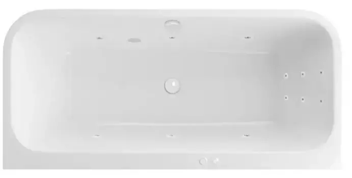 Гидромассажная ванна акриловая «Excellent» Arana 180/85 Line с каркасом с сифоном белая