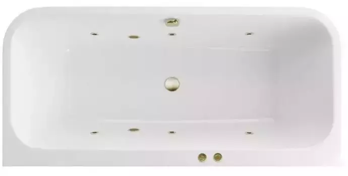 Гидромассажная ванна акриловая «Excellent» Arana 180/85 Soft с каркасом с сифоном белая/бронза