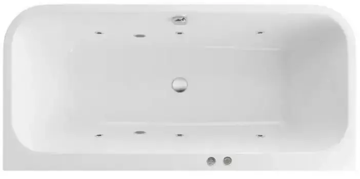 Гидромассажная ванна акриловая «Excellent» Arana 180/85 Soft с каркасом с сифоном белая/хром