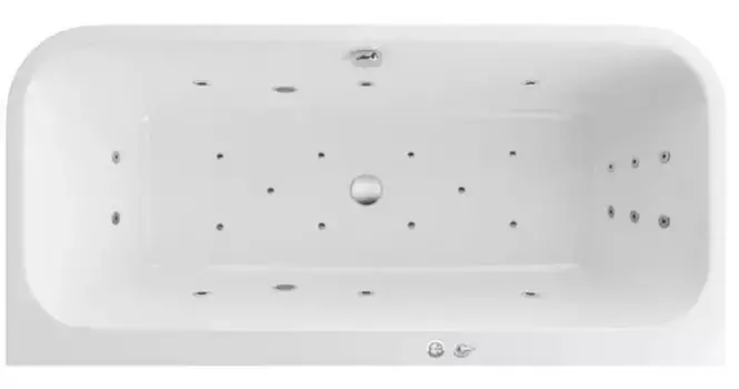 Гидромассажная ванна акриловая «Excellent» Arana 180/85 Ultra с каркасом с сифоном белая/хром