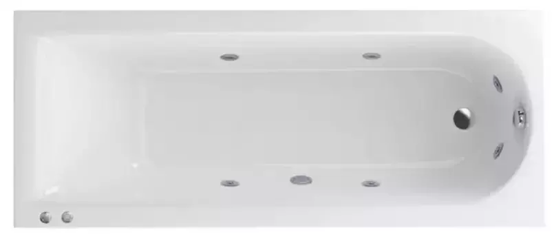 Гидромассажная ванна акриловая «Excellent» Aurum 150/70 Hydro с каркасом с сифоном белая/хром