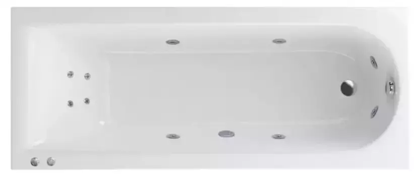 Гидромассажная ванна акриловая «Excellent» Aurum 170/70 Hydro+ с каркасом с сифоном белая/хром