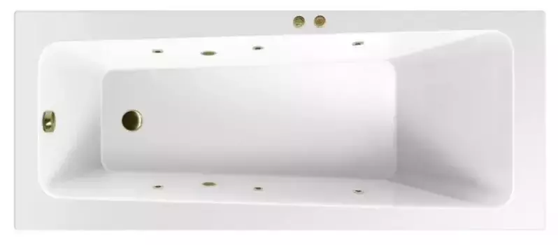 Гидромассажная ванна акриловая «Excellent» Ava 170/70 Soft с каркасом с сифоном белая/бронза