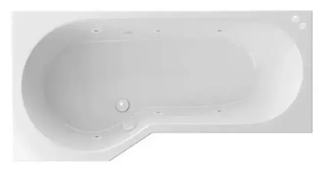 Гидромассажная ванна акриловая «Excellent» Be Spot 160/80 Soft с каркасом с сифоном белая левая