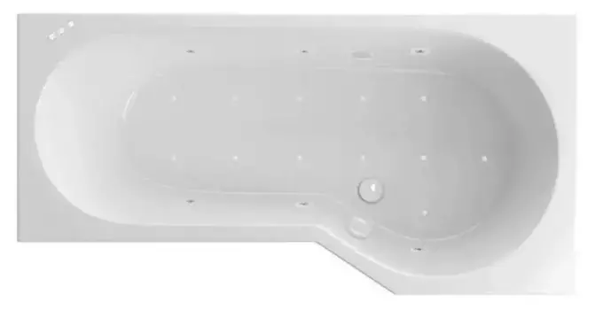 Гидромассажная ванна акриловая «Excellent» Be Spot 160/80 Relax с каркасом с сифоном белая правая